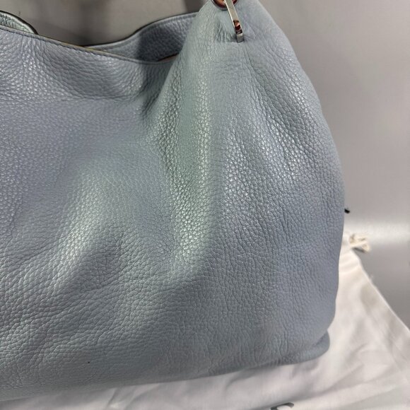 Michael Michael Kors Blue Leather Studded Shoulder Bag - Picture 7 of 14